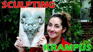 Sculpting Krampus [upl. by Yalhsa]