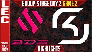 BDS vs SK Highlights Game 2  LEC Group Stage Day 2  Team BDS vs SK Gaming G2 [upl. by Eitsyrc525]