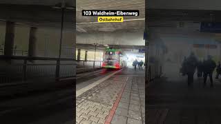 Ostbahnhof Einfahrt 103➡️WaldheimEibenweg ebus bussen shorts [upl. by Lashondra]