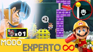 NERVIOS EXTREMOS AL QUEDAR CON 1 VIDA  MODO EXPERTO INFINITO NO SKIP T3 7  SMM2  ZetaSSJ [upl. by Renzo684]