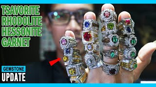 GEMSTONES UPDATE 12052022  RHODOLITE HESSONITE GARNET CEYLON TSAVORITE GARNET TANZANIA RUBY BURMA [upl. by Rebme]