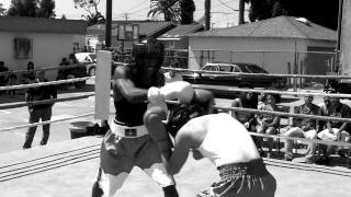 Patrome Collins in Boxing Exhibition  Jack Johnson Tribute July 16th 2011 Los Angeles [upl. by Eilla730]