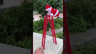 Santa Claus climb stairs toys kibtoy toys toy cute funny christmastreetoys [upl. by Nady154]