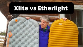 Backpacking Sleeping Pad Comparison Xlite vs Etherlight [upl. by Winfred]