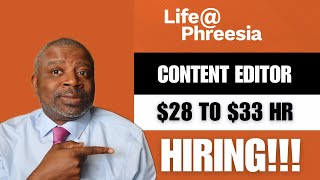 Content Editor  WFH Jobs  Remote Job 2024  Phreesia [upl. by Cohette557]