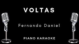 Voltas  Fernando Daniel Letra  Karaoke Acústico  Piano Instrumental  Cifra [upl. by Burg83]