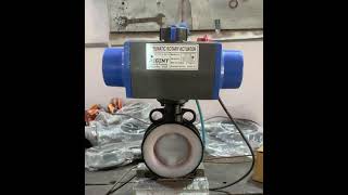 PFA Lined Butterfly Valve with Single Acting Pneumatic Actuator [upl. by Nur21]