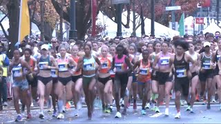 2023 Philadelphia Marathon Weekend gets underway Event runs out of medals [upl. by Anerys]