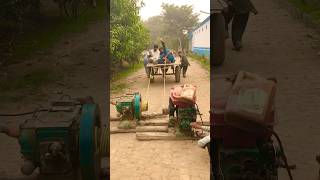 DIESEL ENGINE START WITH HANDCART NEW EXPERIMENT 😜shorts experiment trending viralvideo [upl. by Ayanaj]