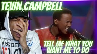 Tevin Campbell quotTell Me What You Want Me To Doquot LIVE Its Showtime at the Apollo  REACTION [upl. by Colley]