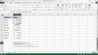 Learn the AGGREGATE Function in Excel [upl. by Goeselt]