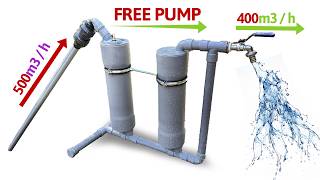 I Turn PVC Pipe Into a Water Pump No Need Electric Power [upl. by Atteynod]