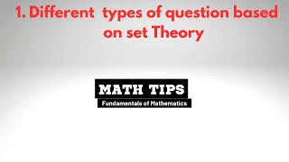 2 Question based on set theory [upl. by Corty260]