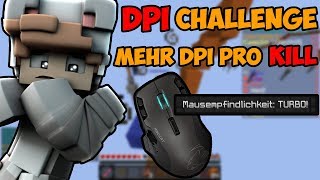 DPI Challenge Pro Kill  höhere DPI Mit TURBO rasieren  Bedwars Challenge minimichecker [upl. by Iruam]