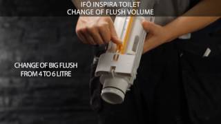 Change of toilet flush volume  Ifö Inspira [upl. by Aidni]