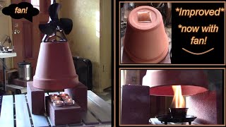 DIY Clay Pot Air Heater Improved has a heatpowered fan flowerpot heater wfan totally offgrid [upl. by Htir777]