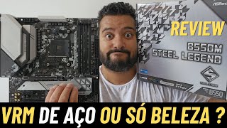 B550 STEEL LEGEND ASROCK Review  VRM de aço ou só beleza [upl. by Ysnap897]