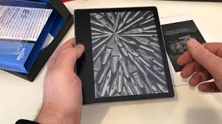 Amazon Kindle Oasis Gold Unboxing and Hands On  ENGLISH 4K [upl. by Trebla]