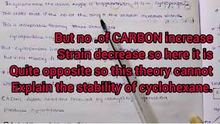 the stability of cycloalkanes by baeyer strain theory in organic chemistry2 in telugu [upl. by Attenra]