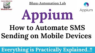 How to Automate SMS Sending on Mobile Devices Appium Tutorial  Mobile automation Java  mobile app [upl. by Price463]