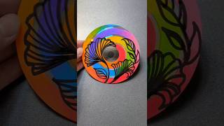 CREATIVE EXPERIMENT💿🔥 CD disc P2💜❤️💛 creative colors art satisfying shorts shortvideo [upl. by Yeoz]