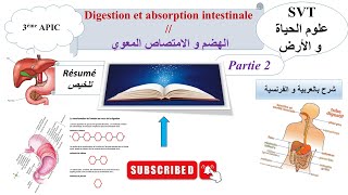 Absorption intestinale quot partie 2 de la digestion quot pour les élèves de 3 APIC [upl. by Nnylakcaj901]