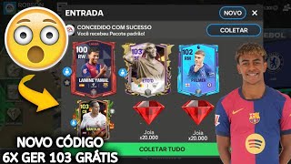 RESGATE AGORA 🎁 CÓDIGO DE RECOMPENSA 6X GER 100 GRÁTIS P TODOS NO FC MOBILE 25 🔥 [upl. by Fauch]