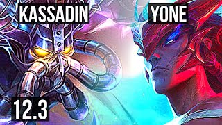 KASSADIN vs YONE MID  72 winrate 1026 Rank 9 Kassadin Dominating  NA Challenger  123 [upl. by Danforth778]