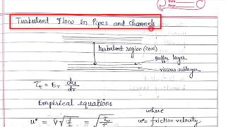 FM T54 Flow of incompressible fluidturbulent flow in pipes amp channels its velocity distribution [upl. by Yecats]