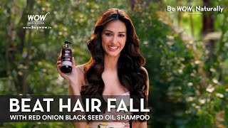 WOW Skin Science Red Onion Black Seed Oil Shampoo For 10x Stronger Hair ft Disha Patani [upl. by Accalia]