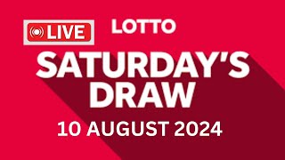 The National Lottery Lotto Draw Live Results from Saturday 10 August 2024  lotto live [upl. by Odrarebe]