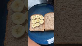 Viral Banana Toast 🍌🍞 quickrecipe youtubeshorts shortvideo trending easybreakfast [upl. by Olenolin549]