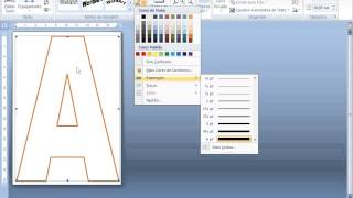 COMO FAZER MOLDE DE LETRA USANDO O WORD 2007 [upl. by Corney695]