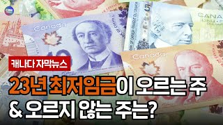 2023년 최저임금이 오르는 주와 오르지 않는 주는 캐나다 [upl. by Stouffer257]