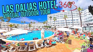 360° Outdoor Hotel Tour  Pool  Bar  Snack Bar  Adults Area  Las Dalias TENERIFE [upl. by Nodnol869]