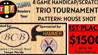 Tampa Bowlers Tour 4 Game Trios Tournament [upl. by Packston319]