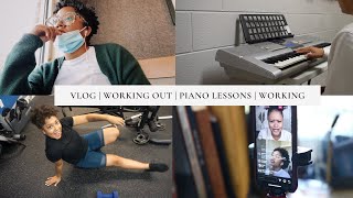 ✨ Vlog  Piano Lessons  Working Out  Faceovermatter [upl. by Maure70]