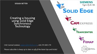 Solid Edge Synchronous Technology Tutorial [upl. by Noe]