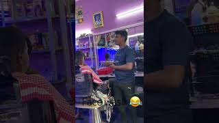 Face wash in salon 😂😂😂 crazy face cut newshorts viralvideo salon facewash comedy [upl. by Philipp512]