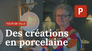 Tour de ville  Anne Merlet ouvre une boutique dédiée ça ses créations en porcelaine à Limoges [upl. by Haelhsa]