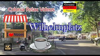 Köln  Cologne Wilhelmplatz Nippes Markt und KaffeeKiosk im Veedel 4K Walk Germany [upl. by Firooc]