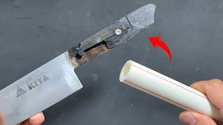 New Method Few People Know This Simple Way to Attach a Knife How to Restore a Rusty Knife [upl. by Nadabus667]