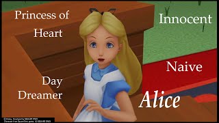 ALICE ALL CUTSCENES  Kingdom Hearts Series THE MOVIE [upl. by Jehiel]