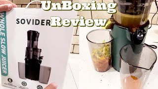 Juicer REVIEW SOVIDER Compact Slow Masticating Juicer Extractor NEW [upl. by Chinua]