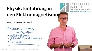 Ladung in magnetischen Feldern HallEffekt Physik Elektromagnetismus Vorlesung Kapitel 101 [upl. by Corvese]