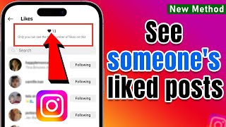 How to see someones liked posts on Instagram 2024  See What Someone Likes on Instagram [upl. by Lucian]