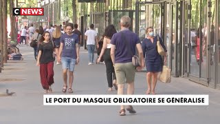 Le port du masque obligatoire se généralise dans de nombreuses communes [upl. by Grani651]