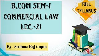 Bailment And Pledge3 Commercial Law Lect21 Bcom BBA CA Foundation [upl. by Latt]