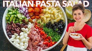 How To Make Italian PASTA SALAD with Homemade ITALIAN DRESSING [upl. by Einrae]