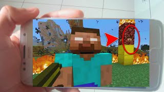 COMO INVOCAR O HEROBRINE SECRETO NO MINECRAFT PE  Pocket Edition [upl. by Casilde850]